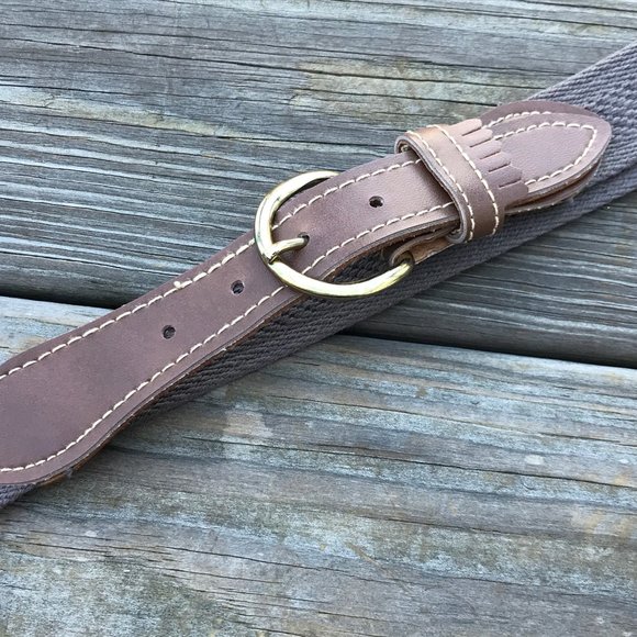 Women Belt Canvas Faux Leather Vegan Ladies Waistb - Picture 7 of 8